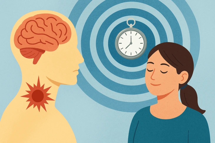 image 1 illustration of a person experiencing pain relief through hypnotherapy showing calm expression and relaxation min 1 1